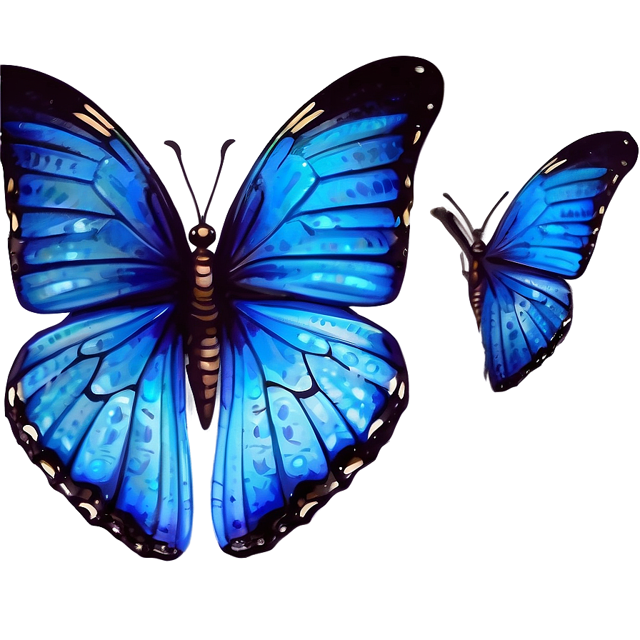 Animated Blue Butterflies Png Pbv