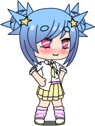 Animated Blue Haired Character