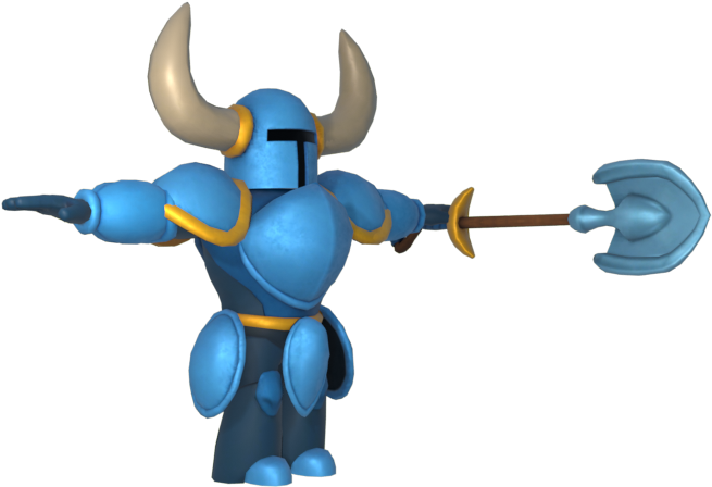 Animated Blue Knightwith Axe