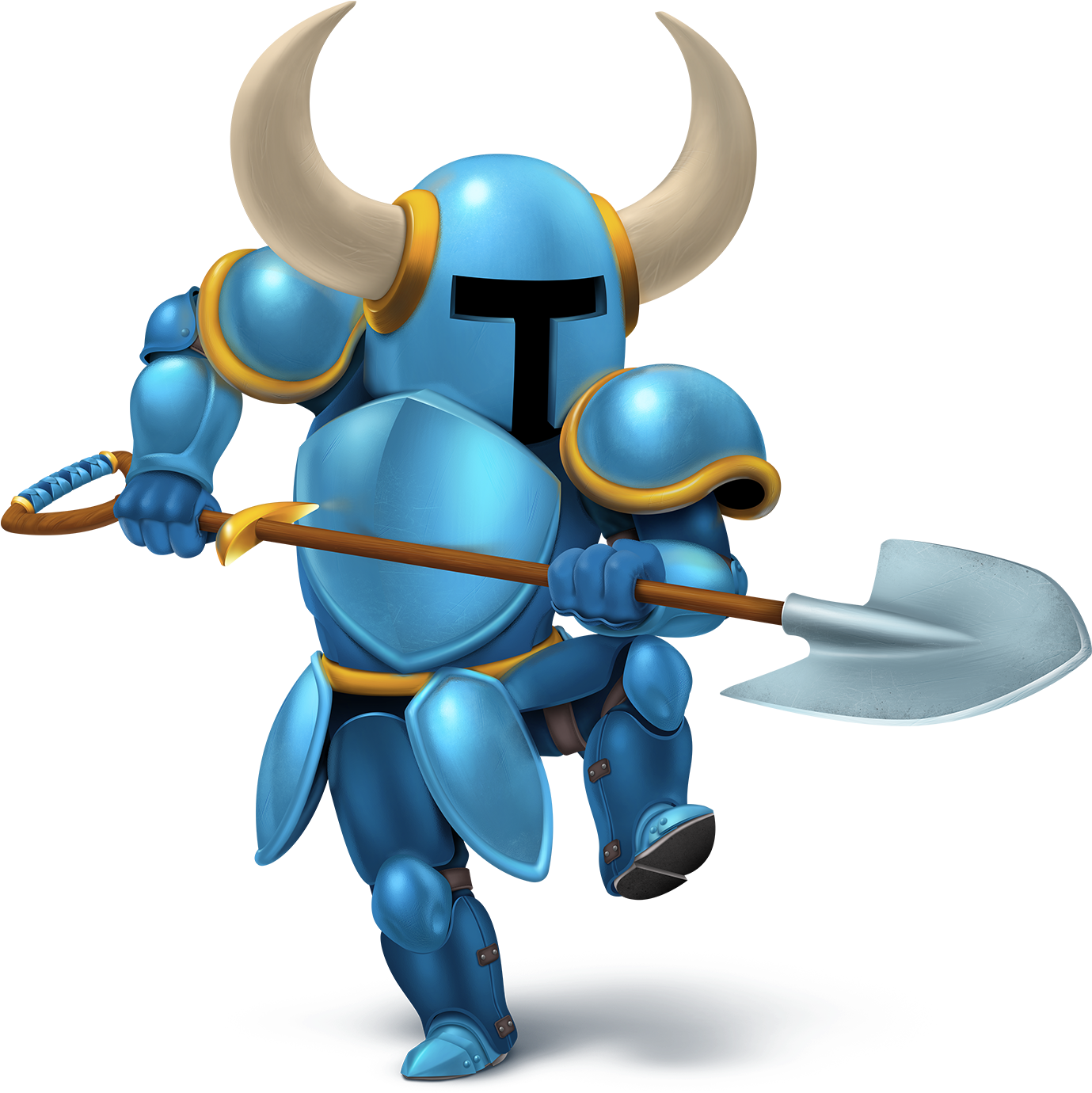 Animated Blue Knightwith Halberd