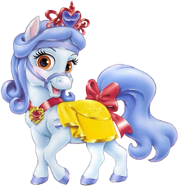 Animated Blue Ponywith Crownand Yellow Skirt