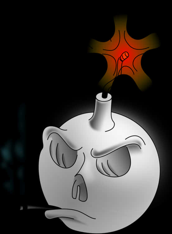 Animated Bomb Character Illustration
