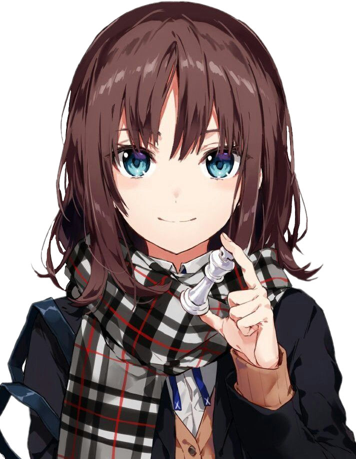 Animated Brown Haired Girl With Blue Eyes