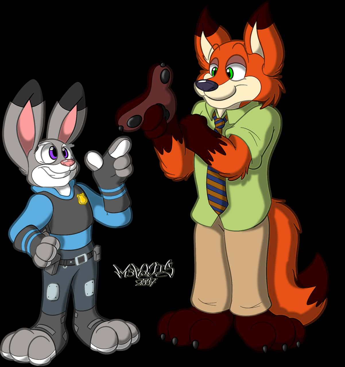Animated Bunnyand Fox Friends