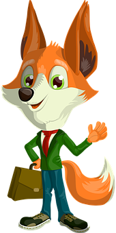 Animated Business Fox