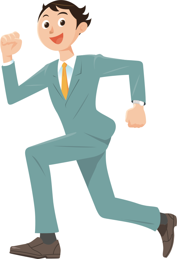 Animated Businessman Running