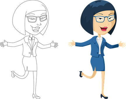 Animated Businesswoman Character