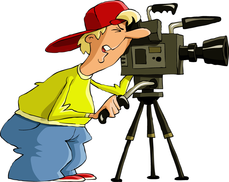 Animated Cameraman Recording