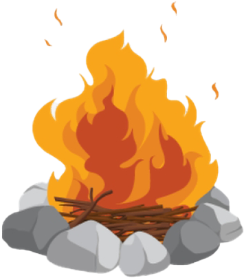 Animated Campfire Illustration