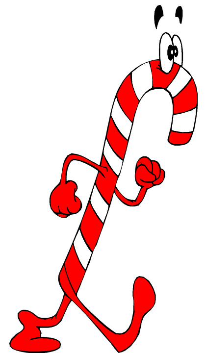 Animated Candy Cane Character