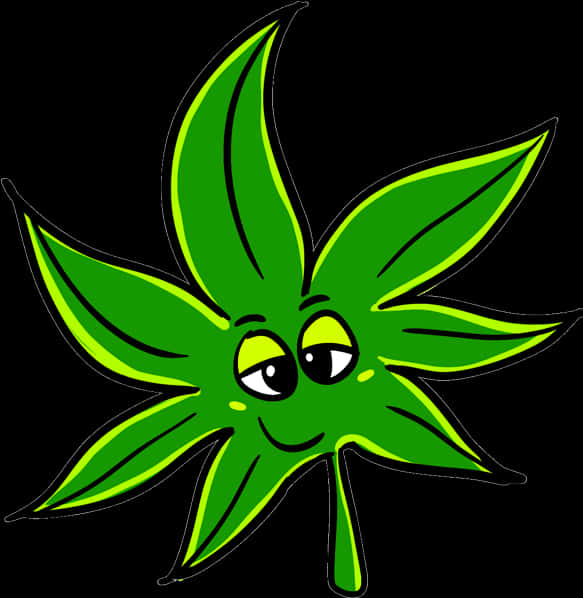 Animated Cannabis Leaf Character