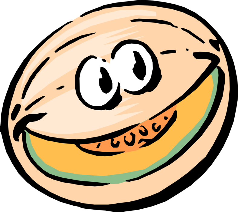 Animated Cantaloupe Character