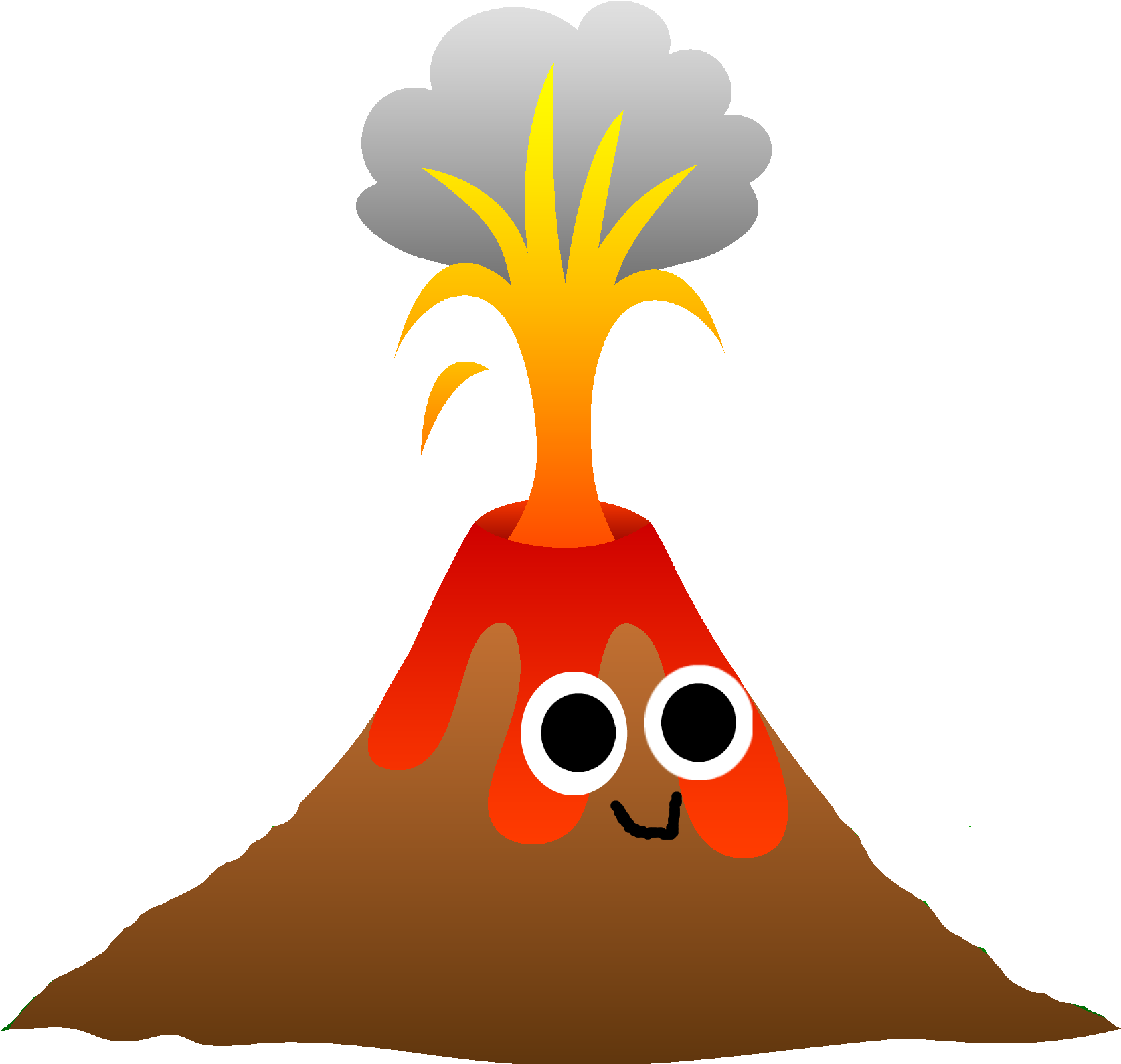 Animated Cartoon Volcano Eruption