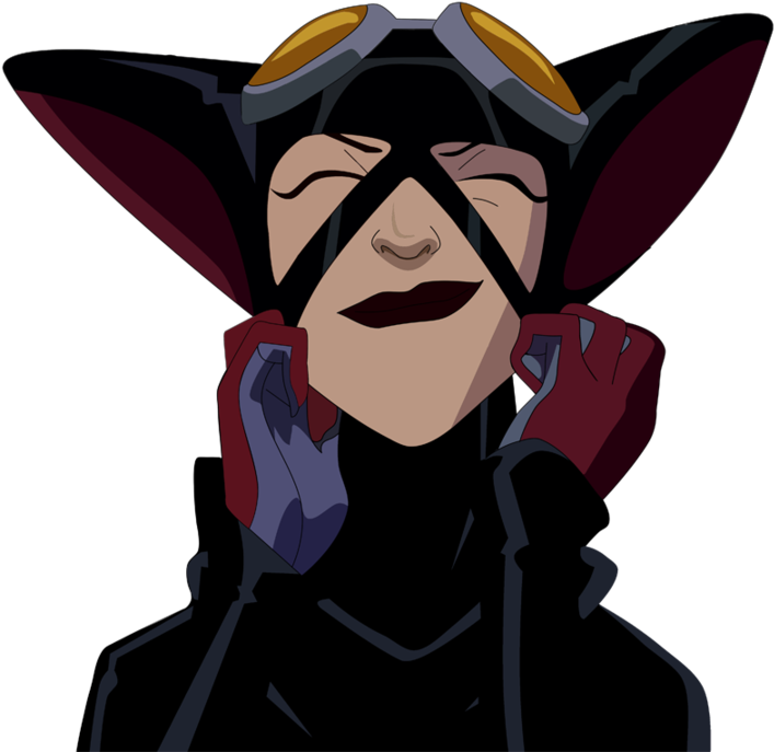 Animated Catwoman Adjusting Goggles