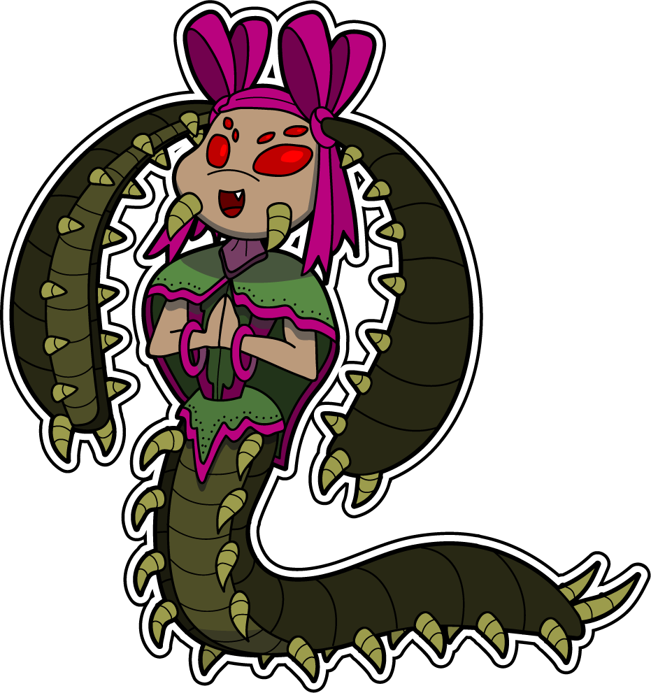 Animated Centipede Character