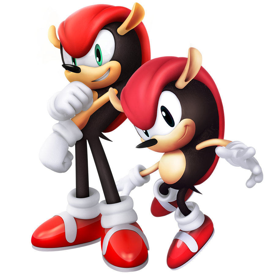 Animated Character Duo Red Black White