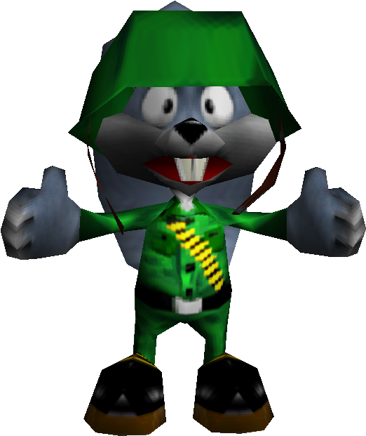 Animated Character Green Hatand Jacket