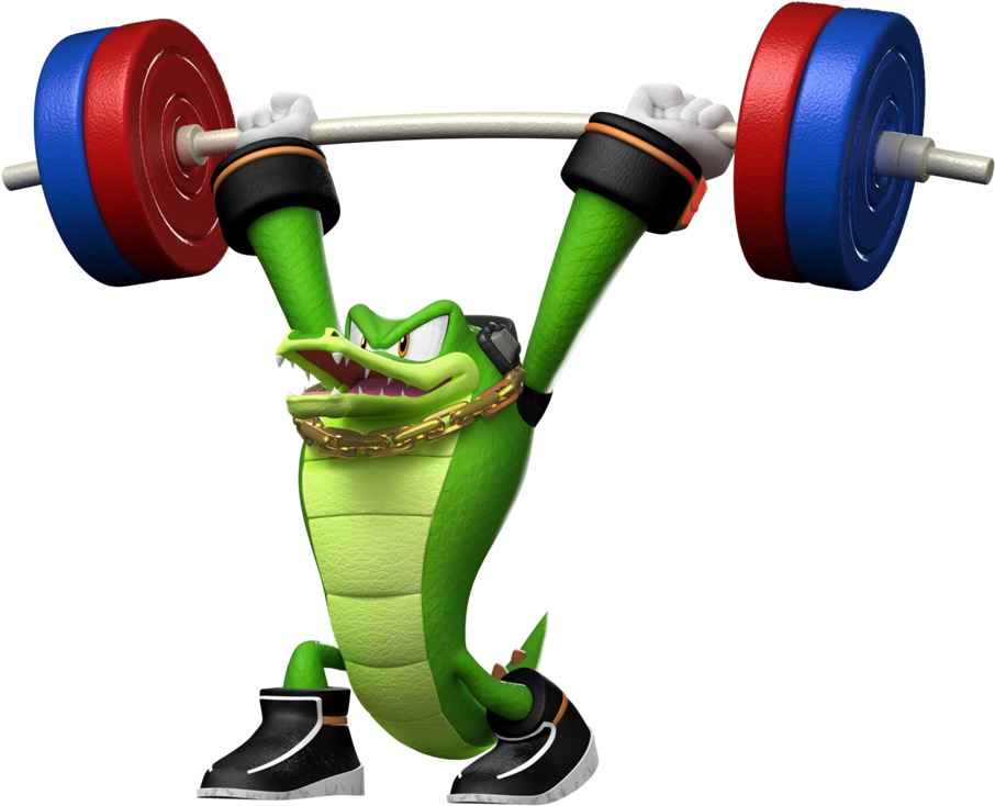 Animated Character Lifting Barbell