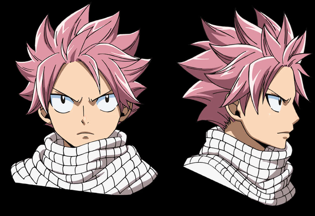 Animated Character Natsu Two Expressions