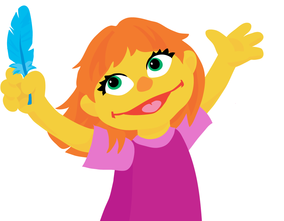 Animated Character Waving Feather