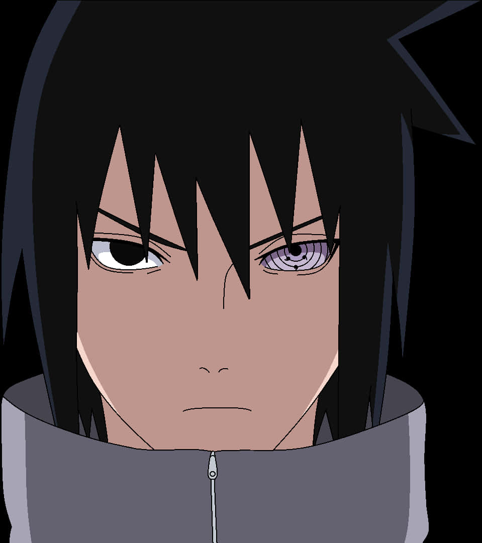 Animated Character With Rinnegan Eye
