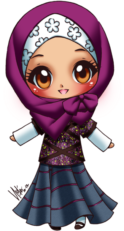 Animated Characterin Hijab