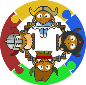 Animated Characters Circle