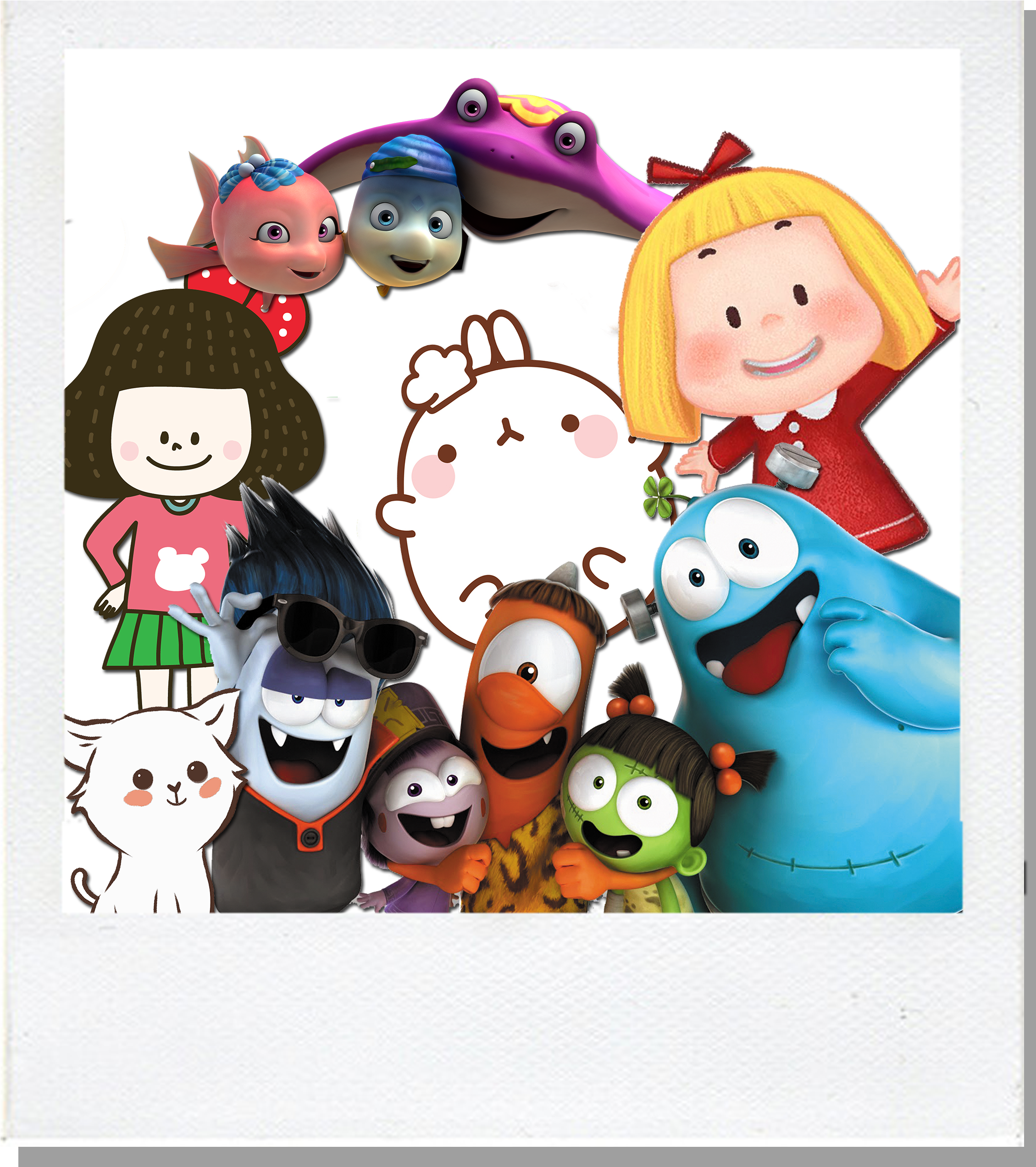 Animated Characters Collage