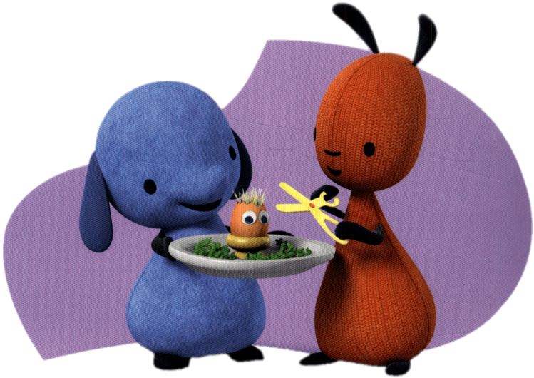 Animated Characters Sharing Food