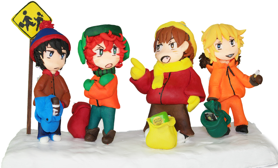 Animated Characters Winter Scene