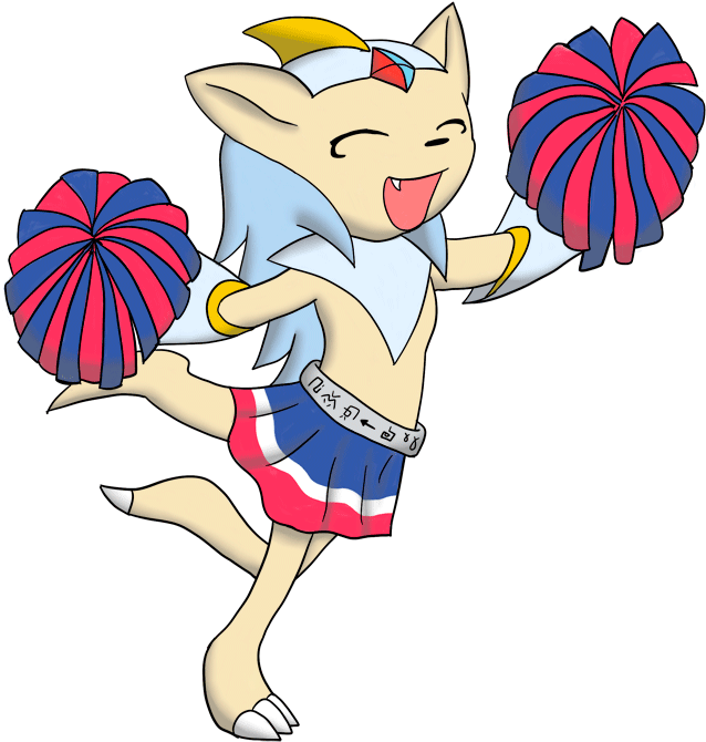 Animated Cheerleader Character