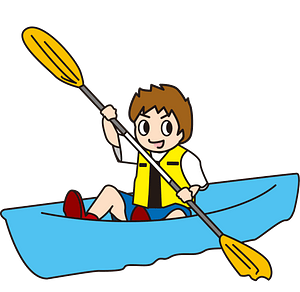 Animated Child Canoeing Cartoon