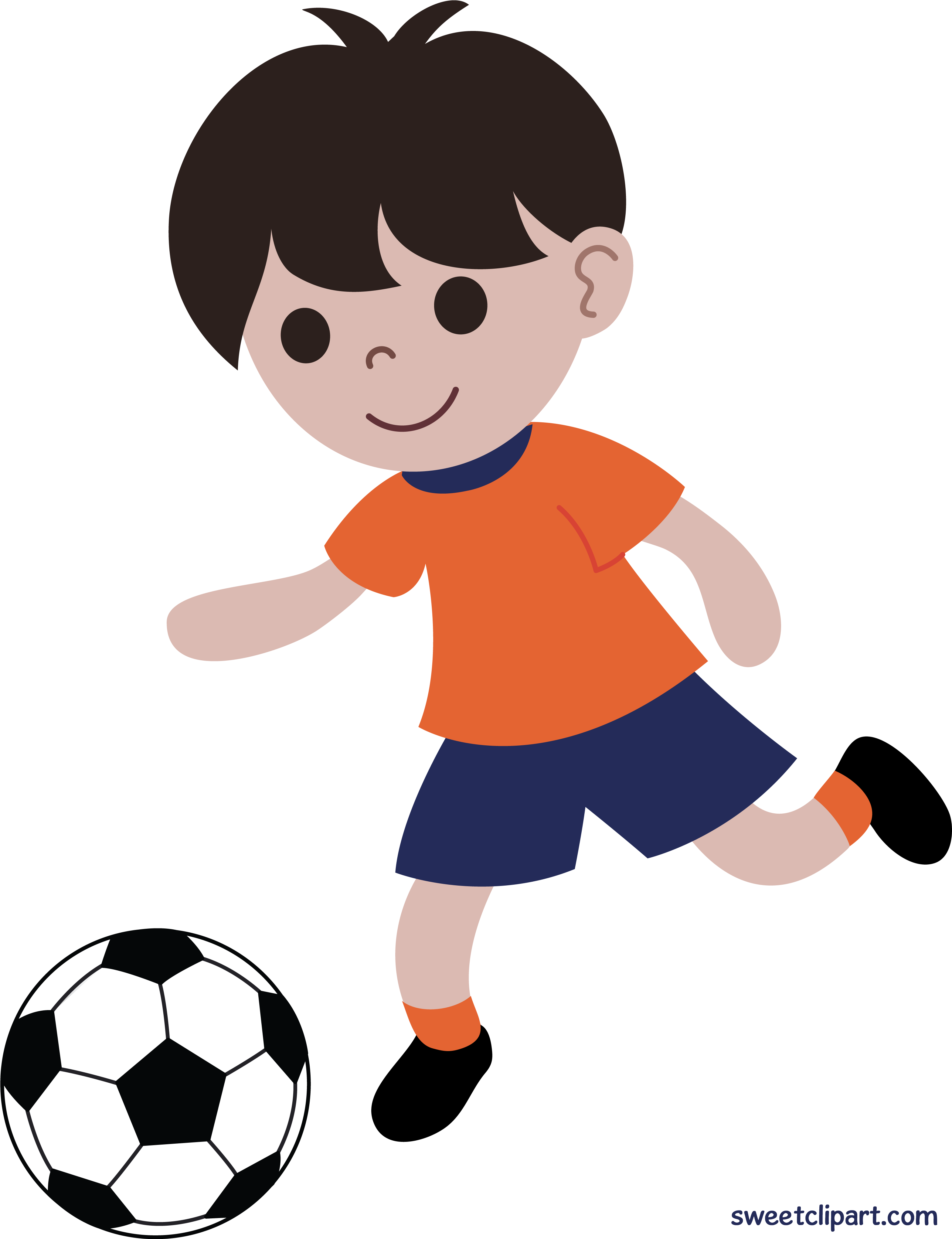 Animated Child Soccer Player