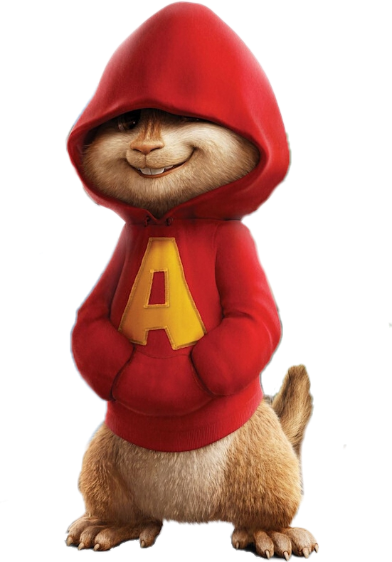 Animated Chipmunkin Red Hoodie