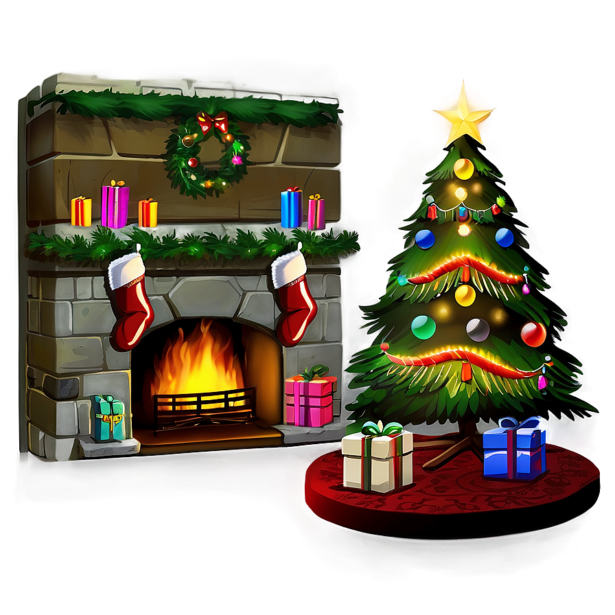 Animated Christmas Fireplace Png 59