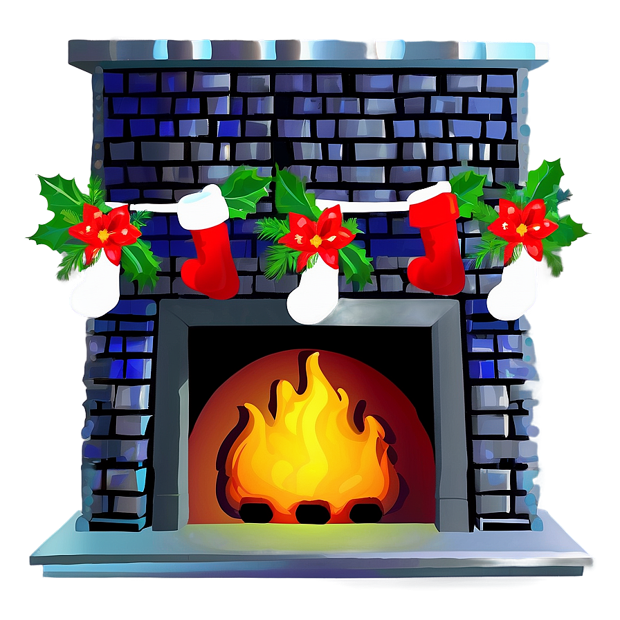 Animated Christmas Fireplace Png Tgo50