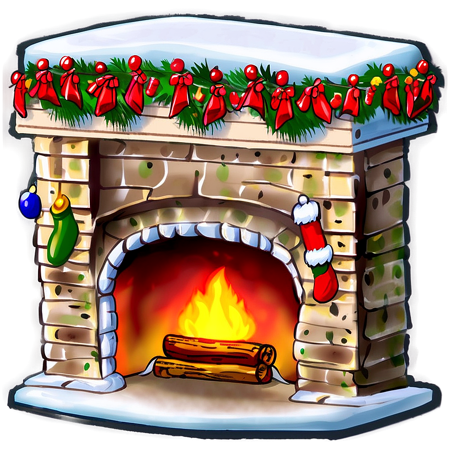 Animated Christmas Fireplace Png Unm