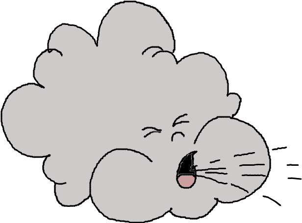 Animated Cloud Blowing Wind