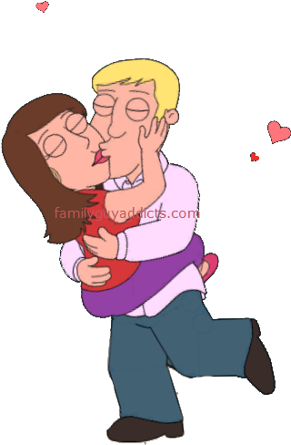 Animated Couple Kissing