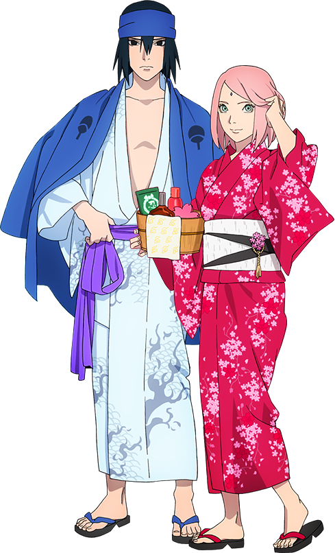 Animated Couplein Traditional Kimonos