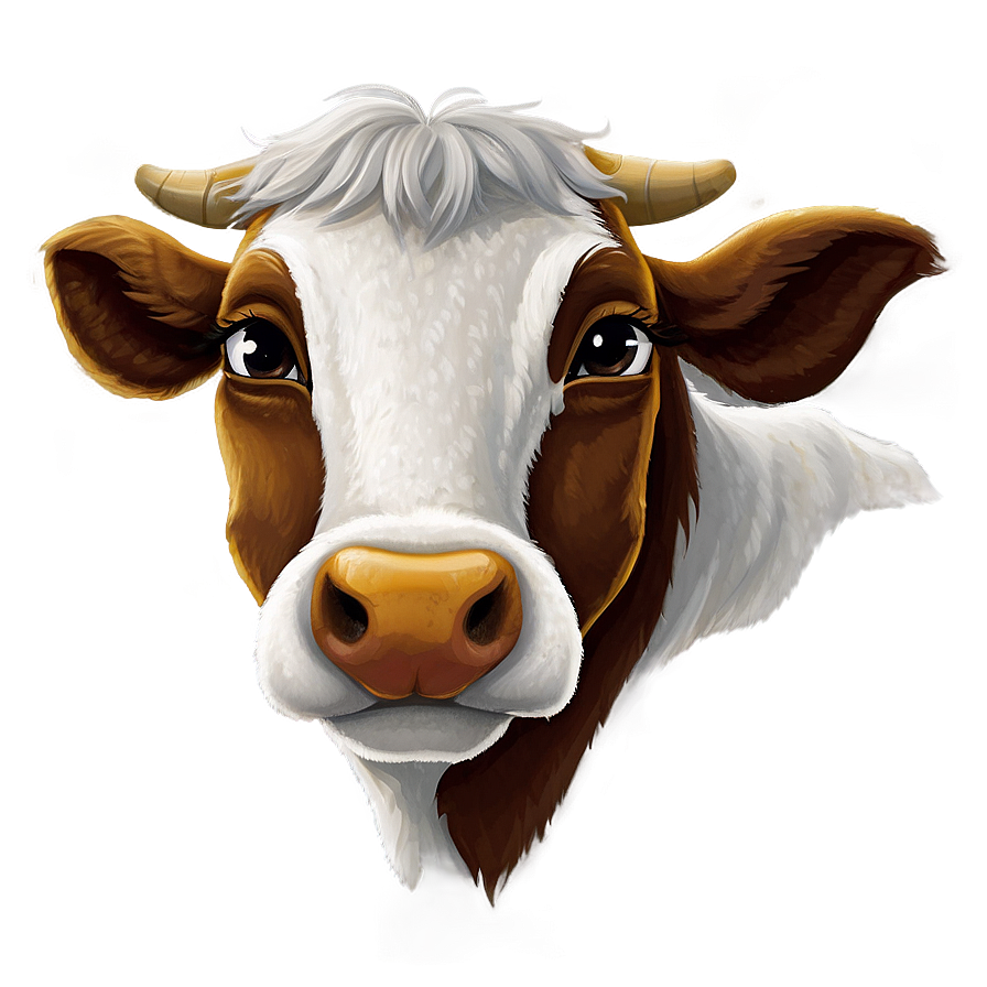 Animated Cow Face Png 06212024