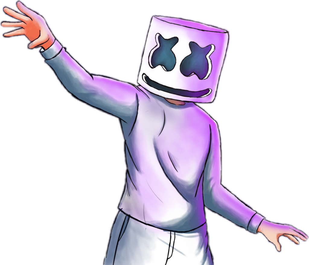 Animated D J Marshmello Waving