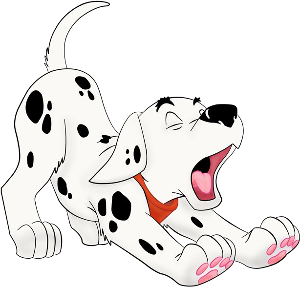 Animated Dalmatian Puppy Yawning