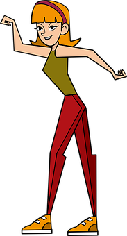 Animated Dancing Girl Character