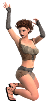 Animated Dancing Woman3 D Model