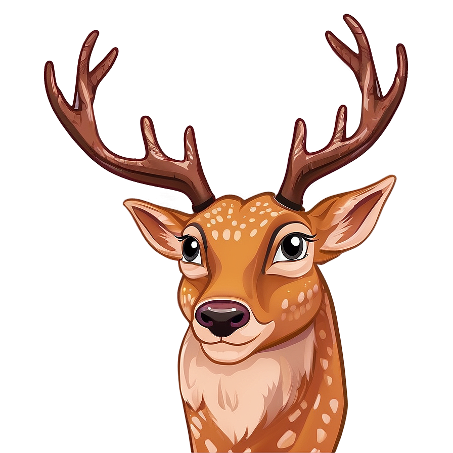 Animated Deer Head Cartoon Png 06212024