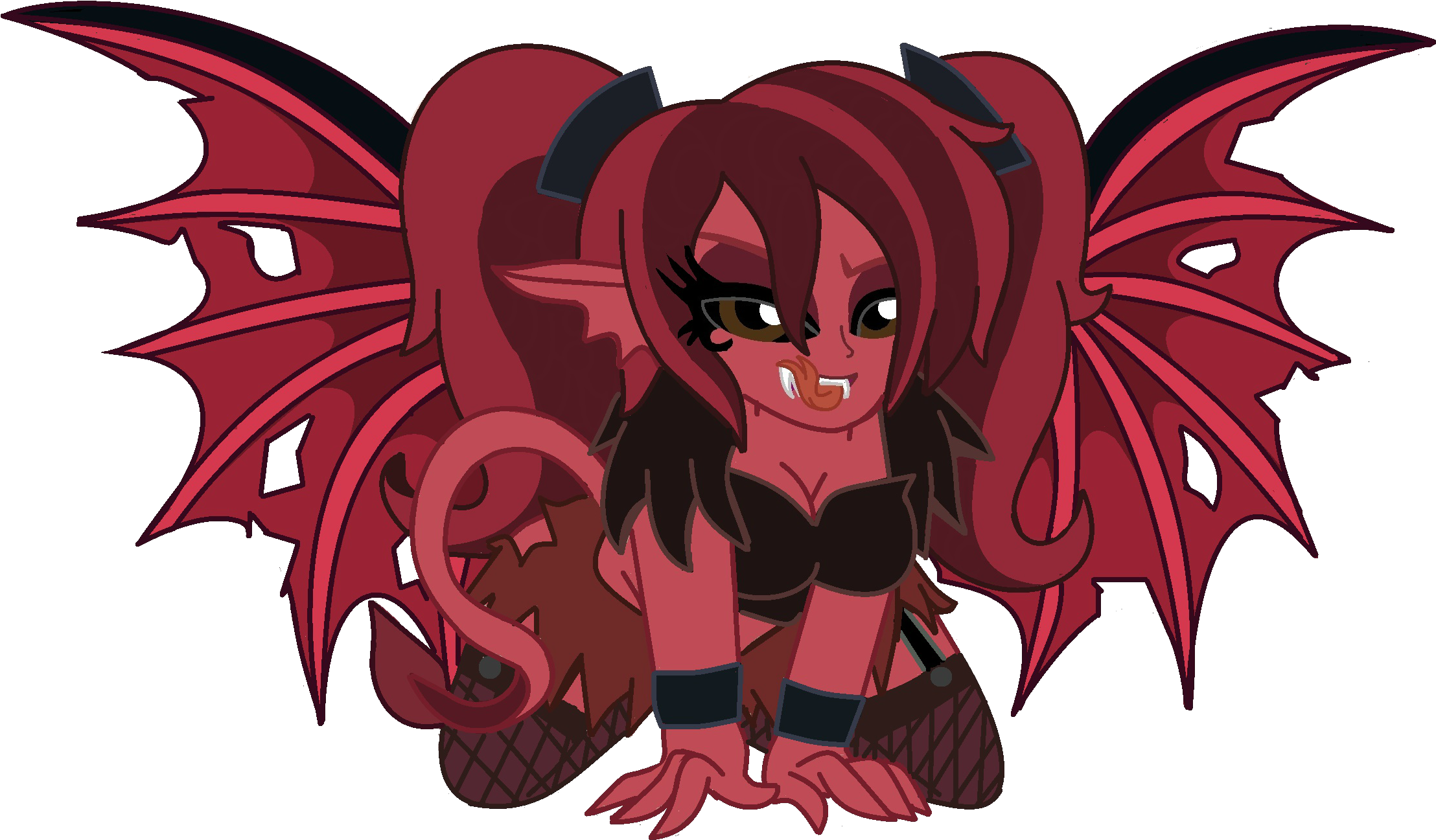 Animated Demon Girl Cartoon