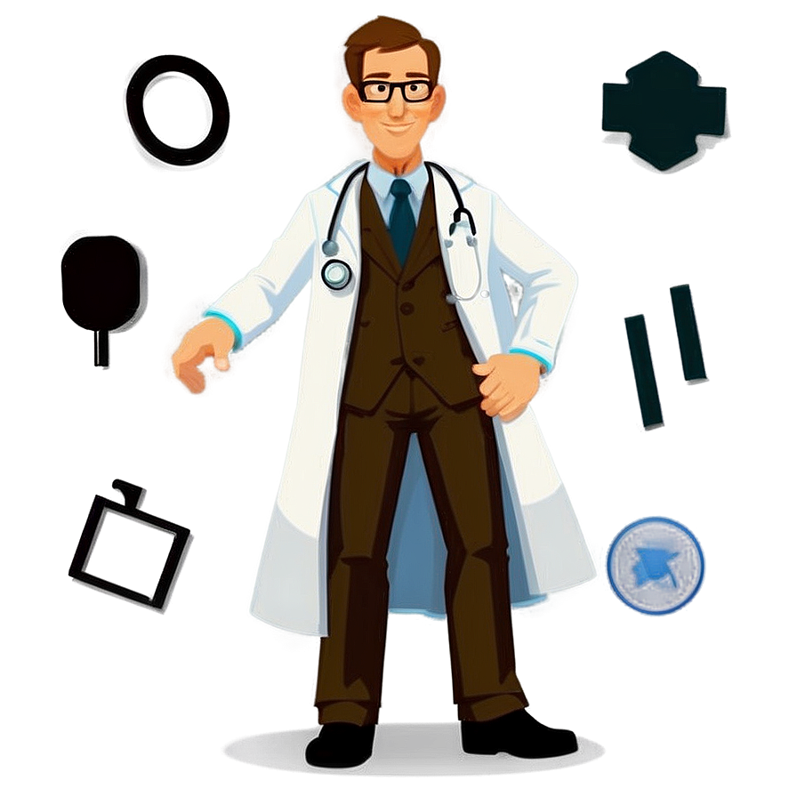 Animated Doctor Character Design Png Hst45