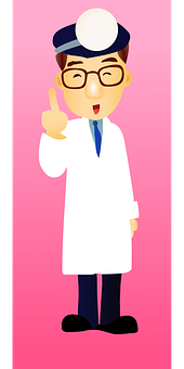 Animated Doctor Giving Peace Sign