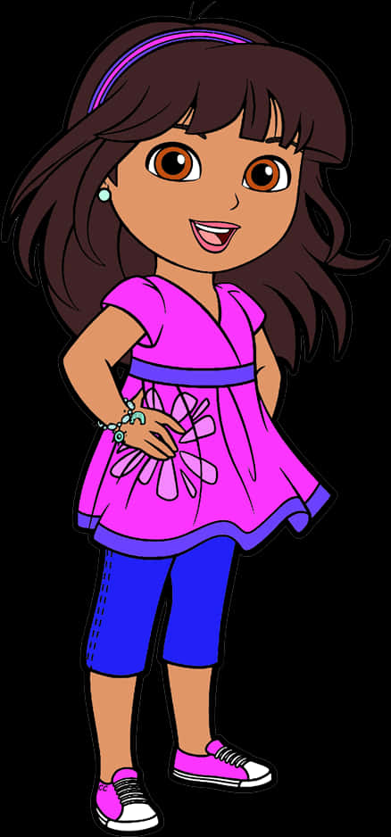 Animated Dorain Pink Dress